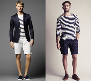 Blazer Phối Áo Thun Kẻ Ngang
