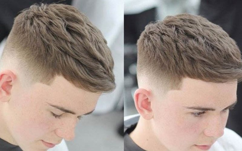 Tóc Mohican nhuộm màu nâu trà sữa thể hiện phong cách thời thượng và cuốn hút