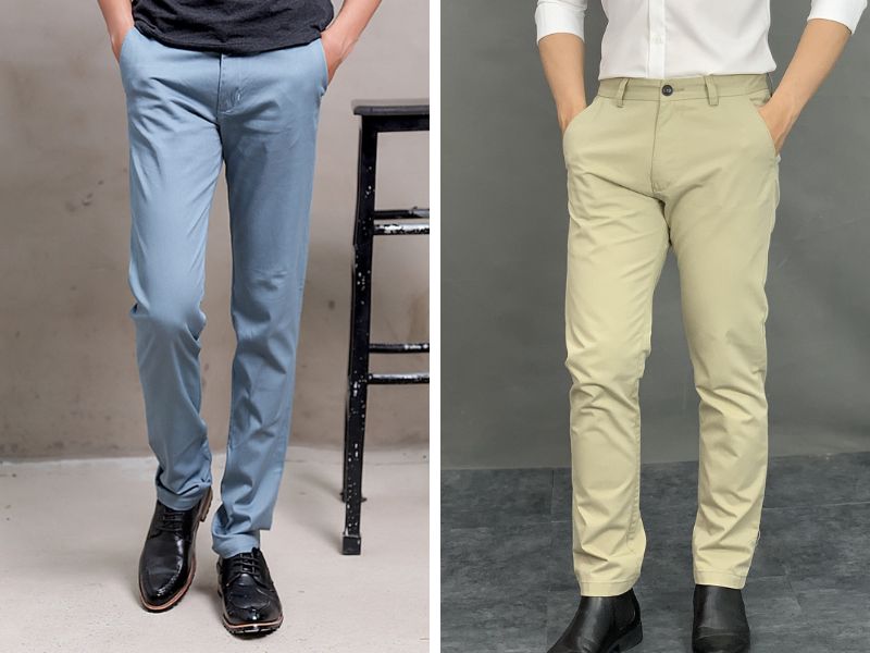Phối đồ nam mông to với quần kaki casual