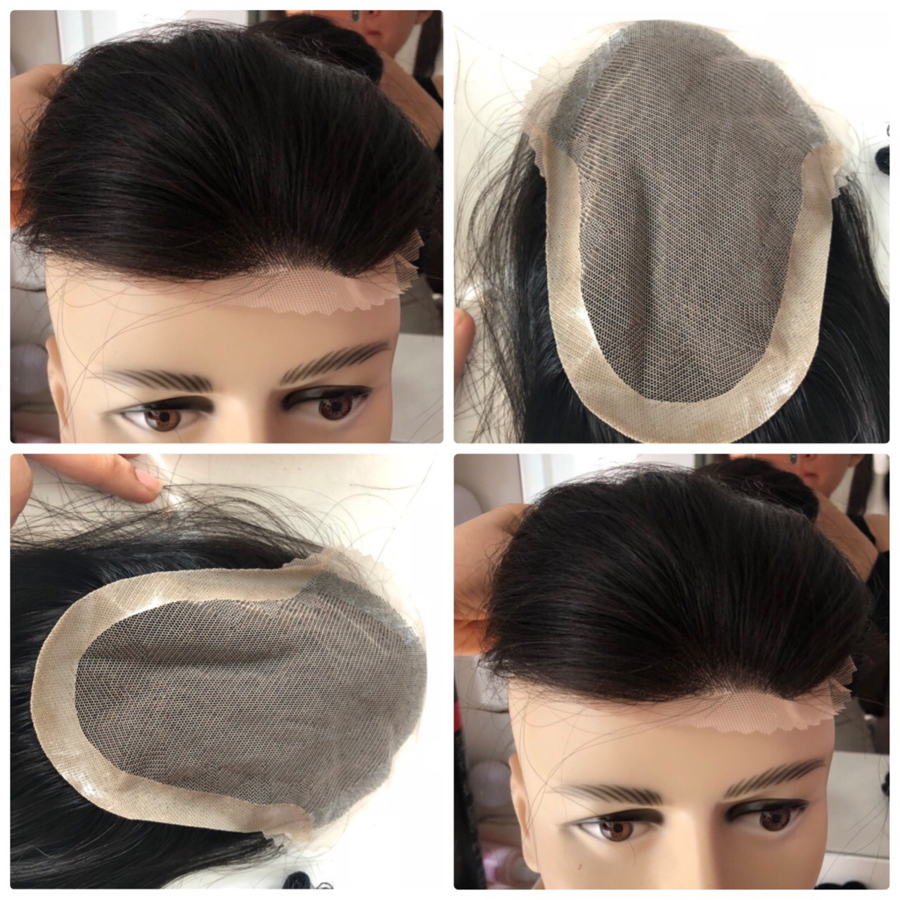 Đế tóc giả nam được thiết kế vừa vặn sẽ duy trì độ ôm sát và hạn chế xô lệch khi sử dụng